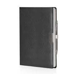 Anytime Daily Diary Leatherette 17x24 Black
