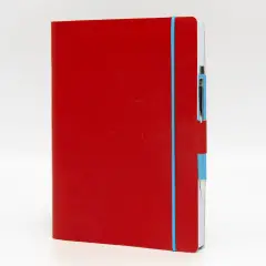 Blueband Leatherette Daily Diary with Elastic 17x24 Red