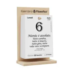 Philosophical Calendar 10x14 cm With Wooden Stand