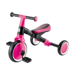 Globber Learning Trike 2-in-1 Neon Pink Tricycle & Balance Bke