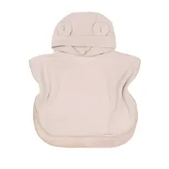 Poncho Bathrobe Waffle Newborn Baby 0-2 Years Pink Bamboom