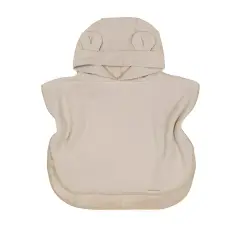 Poncho Bathrobe Waffle Newborn 0-2 Years Mocha Sand Bamboom