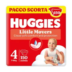 Huggies Little Movers Size 4, 150 Disney Ultra Dry Diapers