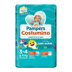 Pampers Costumino Diapers - Size 3-4 - 6-11 Kg - 12 Pieces