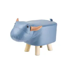 Taurus Faux Leather Pouf Stool