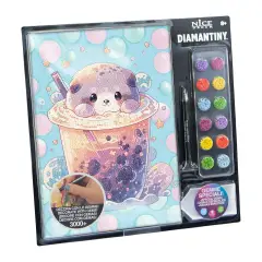 Quadro Crystal Art Diamantiny Level Up Boba Tea Otter con 3000 Gemme