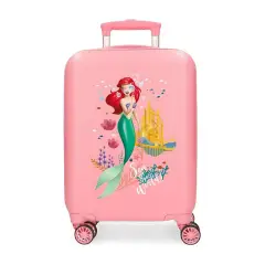 The Little Mermaid Suitcase 50cm Pink ABS 4 Wheels with Padlock