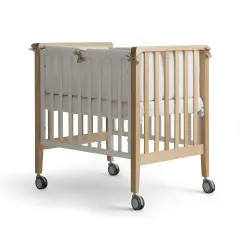 Lettino Evolutivo Win Pali Bianco/Naturale 6in1 con Tessile Tinta Unita Ecrù – Pali