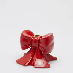 Portacandela Fiocco Rosso EDG H11 13x13 cm Natale