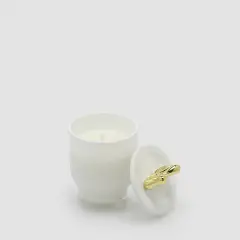 Candela Natalizia Profumata EDG Fiocco Bianco Oro H11 D7