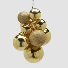 Grappolo Palline Natalizie MirrorMix 10pz Oro EDG