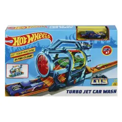 Hot Wheels Turbo Jet Car Wash Playset with Vehicle