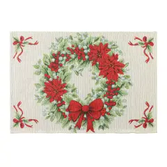 Tovaglietta Natalizia Bow 48x33  Verde Rosso