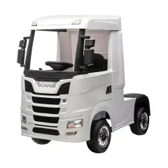 Camion Elettrico Bambini Scania 24V Bianco con Telecomando