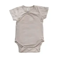 Bamboo Bodysuit Half Sleeve - Size 9-12 months Beige