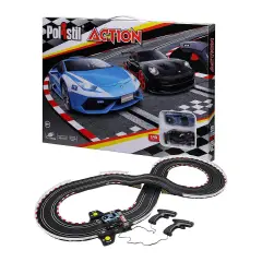 Polistil Action 1:43 Pista Elettrica con 2 Slot Car Lamborghini e Porsche Scala 1:43