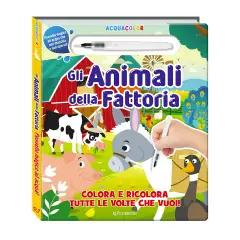Watercolor Book With Magic Water Marker - Farm