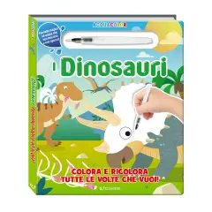 Watercolor Book With Magic Water Marker - Dinosaurs