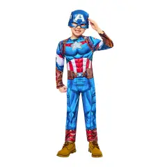 Captain America Black Line Costume - Size S - 7/8 Years