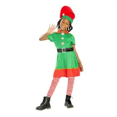 Costume Elfo Bambina - Taglia XS - 5/6 Anni