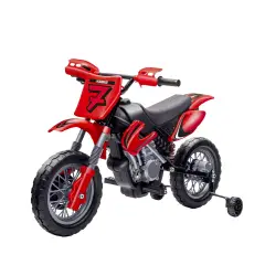 Moto Cross Elettrica per Bambini 12V Rossa