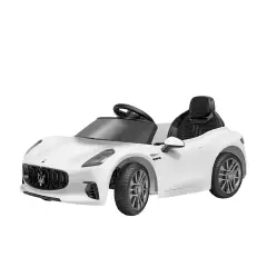 Auto Elettrica per Bambini Maserati Granturismo 12V con Radiocomando Bianca