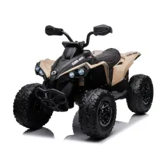 Can-Am Quad Renegade ATV Elettrico, Licenza Ufficiale con Sospensioni e Luci LED, Khaki