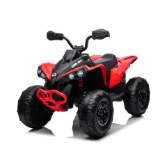 Can-Am Quad Renegade ATV Elettrico, Licenza Ufficiale con Sospensioni e Luci LED, Rosso