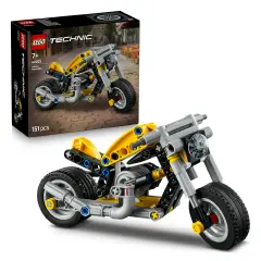 LEGO Technic Moto Gialla 42225 Moto STEM con Motore a 3 Pistoni