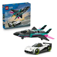 LEGO City Jet contro Auto Sportiva 60489 Set Aereo e Macchina 6+
