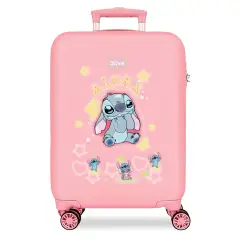 Stitch You & Me Trolley Abs 55 Cm 4 Ruote Rosa