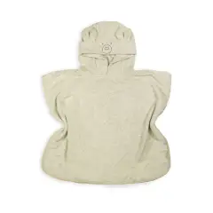 Poncho Accappatoio Bamboom in Spugna di Bambù – Oyster Grey – Taglia 2-4 Anni