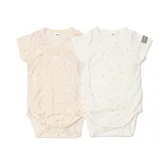 Body Maniche Corte Print Flower Mix - Taglia 12-18 Mesi- 2 Pezzi Rosa e Bianco