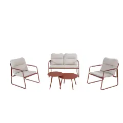 Salottino Furore Terracotta 4 Posti Set Lounge Giardino