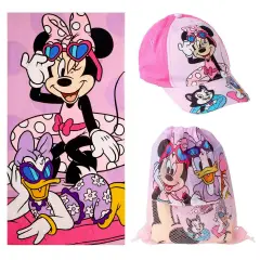 Minnie Set Estivo 3 Pezzi: Telo, Cappellino E Sacca