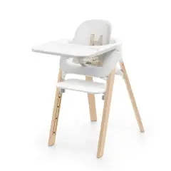 Seggiolone Stokke Steps Sedia Evolutiva Bambino - Bianco/Naturale