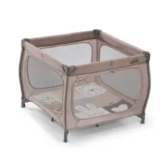 Qbox Di Cam Lettino Da Campeggio Beige Con Tappeto 96x96x105h