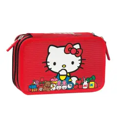 Astuccio Hello Kitty 3 Zip Corredo Scuola Completo
