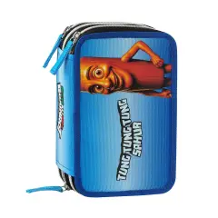 Astuccio Scuola Corredo 3 Zip Brainrot Tung Tung Tung Sahur