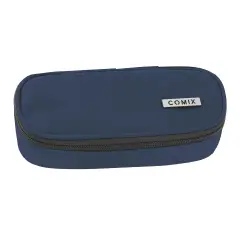 Astuccio Scuola Comix Ovale Blu Organizzato con Divisorio