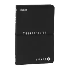 Comix U Younivercity Diario Agenda 13 Mesi Week Med Black White