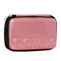 Astuccio Scuola Corredo Maxi Zip Comix Glitter Rosa
