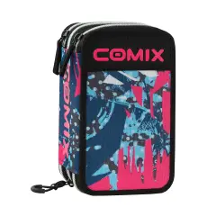 Astuccio Scuola Corredo 3 Zip Comix Wbs 2.0 Mix Pink