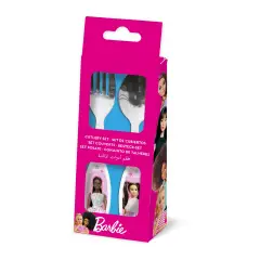 Barbie Set 2 Posate In Acciaio