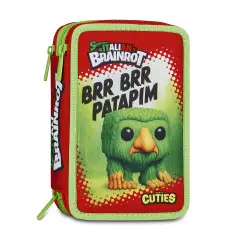 Astuccio 3 Zip Brainrot Brr Brr Patapim Kit 44 Pezzi